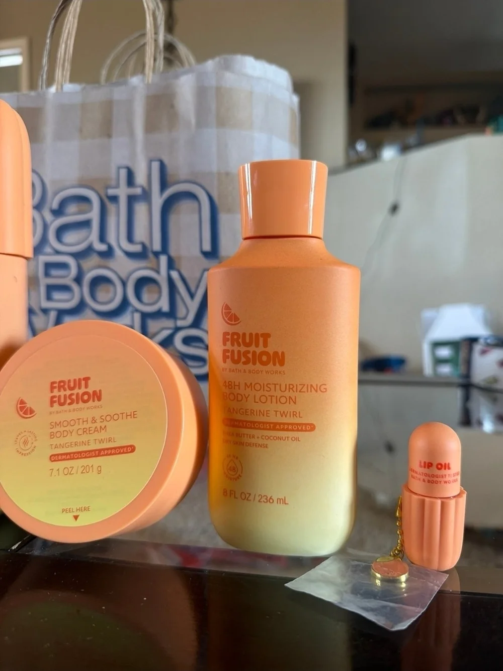 Bath & Body Works Fruit Fusion Tangerine Twirl Body Care Set - Orange